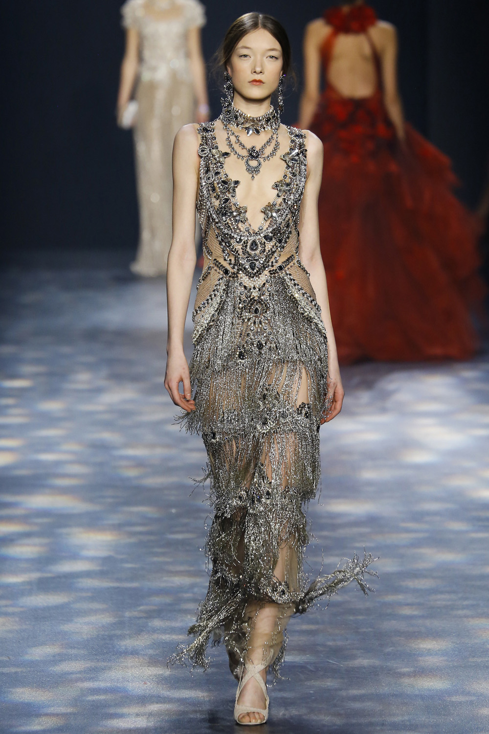Marches-AW16-silver-beaded-fringe-flapper-gown